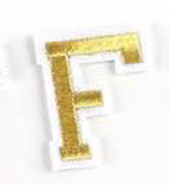 gold 5cm A-Z Buchstaben-Aufbügeln Aufnäher DIY-Kleidung Taschen Handyhülle