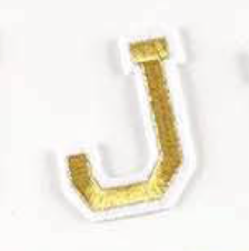 gold 5cm A-Z Buchstaben-Aufbügeln Aufnäher DIY-Kleidung Taschen Handyhülle