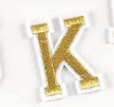 gold 5cm A-Z Buchstaben-Aufbügeln Aufnäher DIY-Kleidung Taschen Handyhülle