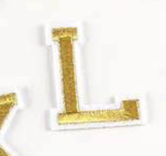 gold 5cm A-Z Buchstaben-Aufbügeln Aufnäher DIY-Kleidung Taschen Handyhülle