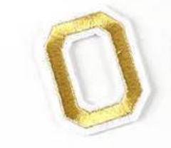 gold 5cm A-Z Buchstaben-Aufbügeln Aufnäher DIY-Kleidung Taschen Handyhülle