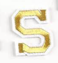 gold 5cm A-Z Buchstaben-Aufbügeln Aufnäher DIY-Kleidung Taschen Handyhülle
