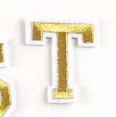 gold 5cm A-Z Buchstaben-Aufbügeln Aufnäher DIY-Kleidung Taschen Handyhülle