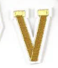 gold 5cm A-Z Buchstaben-Aufbügeln Aufnäher DIY-Kleidung Taschen Handyhülle