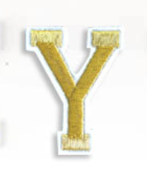 gold 5cm A-Z Buchstaben-Aufbügeln Aufnäher DIY-Kleidung Taschen Handyhülle