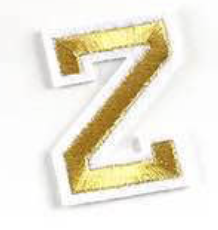 gold 5cm A-Z Buchstaben-Aufbügeln Aufnäher DIY-Kleidung Taschen Handyhülle