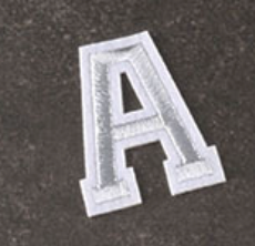 weiß 5cm A-Z Buchstaben-Aufbügeln Aufnäher DIY-Kleidung Taschen Handyhülle