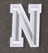 weiß 5cm A-Z Buchstaben-Aufbügeln Aufnäher DIY-Kleidung Taschen Handyhülle