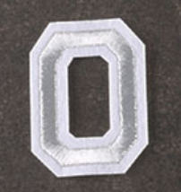 weiß 5cm A-Z Buchstaben-Aufbügeln Aufnäher DIY-Kleidung Taschen Handyhülle