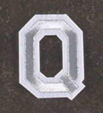 weiß 5cm A-Z Buchstaben-Aufbügeln Aufnäher DIY-Kleidung Taschen Handyhülle