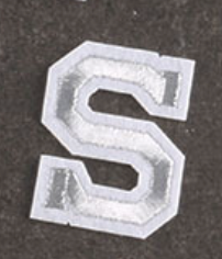 weiß 5cm A-Z Buchstaben-Aufbügeln Aufnäher DIY-Kleidung Taschen Handyhülle