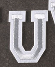 weiß 5cm A-Z Buchstaben-Aufbügeln Aufnäher DIY-Kleidung Taschen Handyhülle