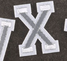 weiß 5cm A-Z Buchstaben-Aufbügeln Aufnäher DIY-Kleidung Taschen Handyhülle