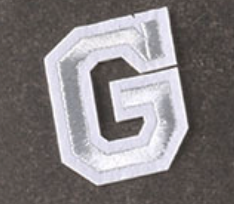 weiß 5cm A-Z Buchstaben-Aufbügeln Aufnäher DIY-Kleidung Taschen Handyhülle