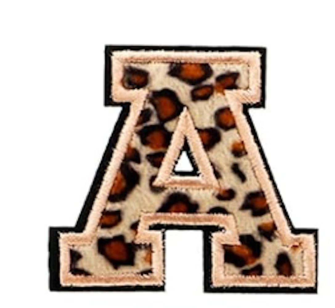 A-Z Buchstabenaufnäher Bügelbuchstaben für DIY-Kleidung Stoff Schuhe Taschen Leo