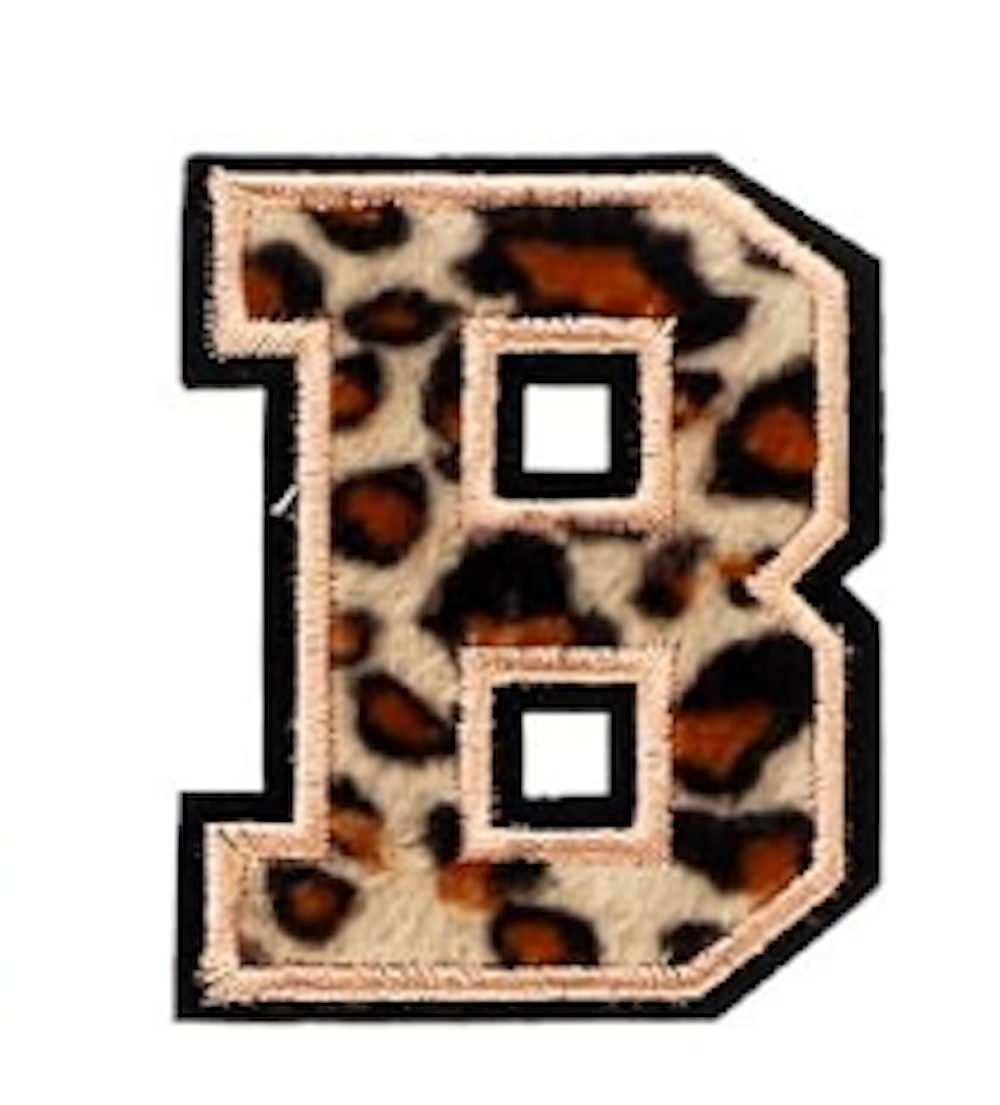 A-Z Buchstabenaufnäher Bügelbuchstaben für DIY-Kleidung Stoff Schuhe Taschen Leo