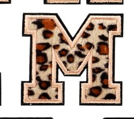 A-Z Buchstabenaufnäher Bügelbuchstaben für DIY-Kleidung Stoff Schuhe Taschen Leo