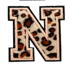 A-Z Buchstabenaufnäher Bügelbuchstaben für DIY-Kleidung Stoff Schuhe Taschen Leo