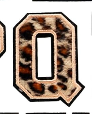 A-Z Buchstabenaufnäher Bügelbuchstaben für DIY-Kleidung Stoff Schuhe Taschen Leo
