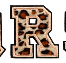 A-Z Buchstabenaufnäher Bügelbuchstaben für DIY-Kleidung Stoff Schuhe Taschen Leo