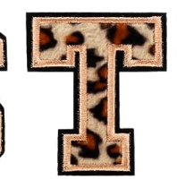 A-Z Buchstabenaufnäher Bügelbuchstaben für DIY-Kleidung Stoff Schuhe Taschen Leo