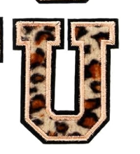 A-Z Buchstabenaufnäher Bügelbuchstaben für DIY-Kleidung Stoff Schuhe Taschen Leo