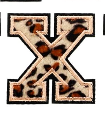 A-Z Buchstabenaufnäher Bügelbuchstaben für DIY-Kleidung Stoff Schuhe Taschen Leo