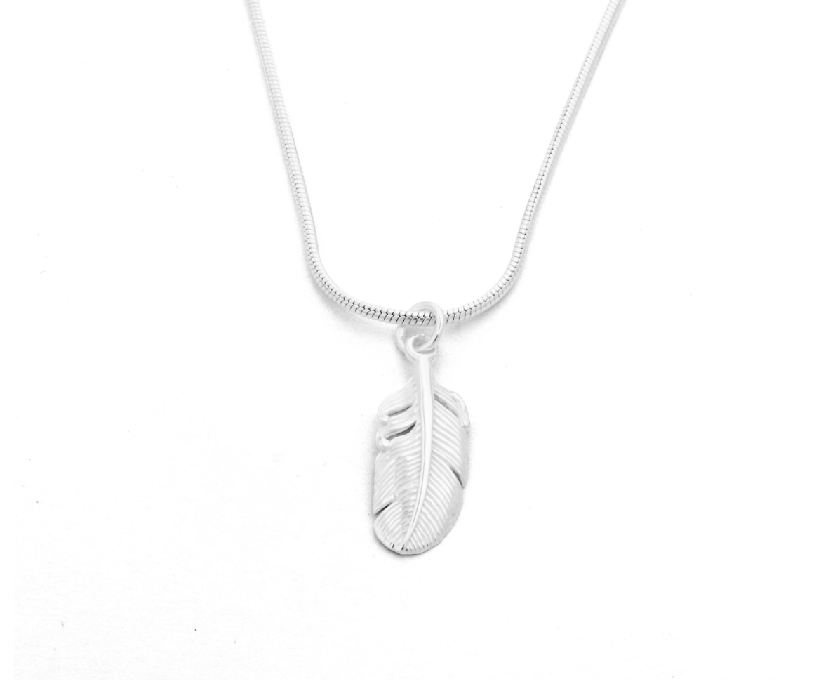 DUR 925 Silber Schmuck Anhänger "kleine Feder" P3105