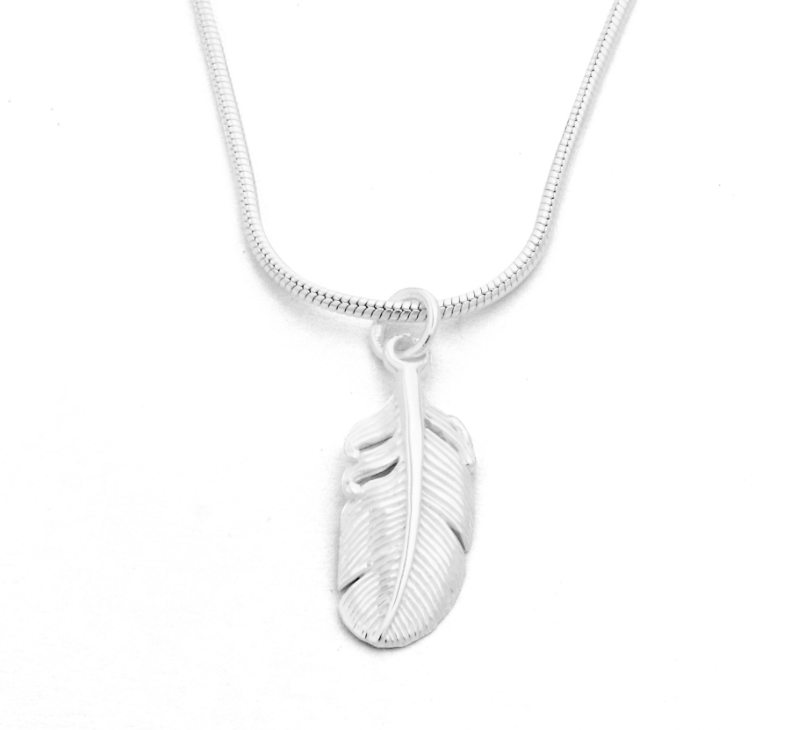 DUR 925 Silber Schmuck Anhänger "kleine Feder" P3105