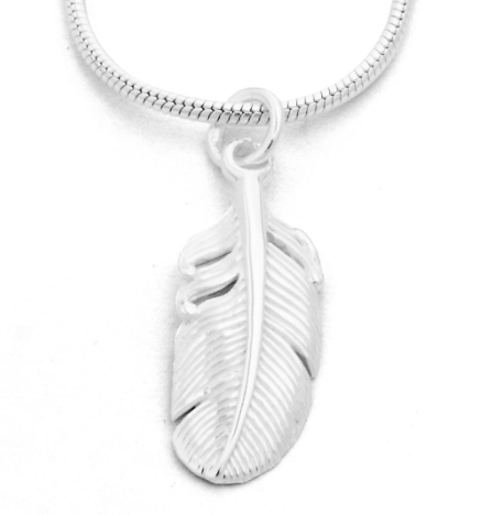 DUR 925 Silber Schmuck Anhänger "kleine Feder" P3105