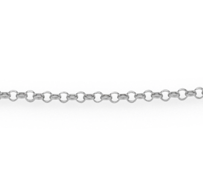 DUR 925 Silber Schmuck Erbskette rhodiniert K2527