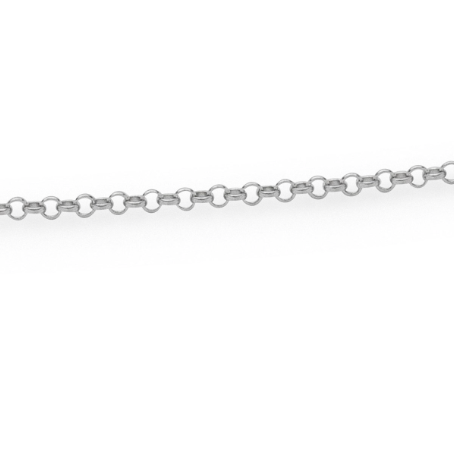 DUR 925 Silber Schmuck Erbskette rhodiniert K2527