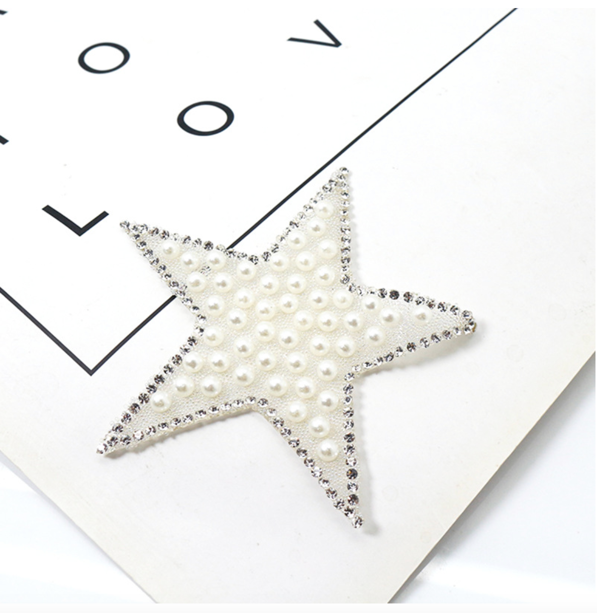 3cm Strass Stern Glitzer AB Patches zum Aufbügeln DIY Bügelbild für Kleidung