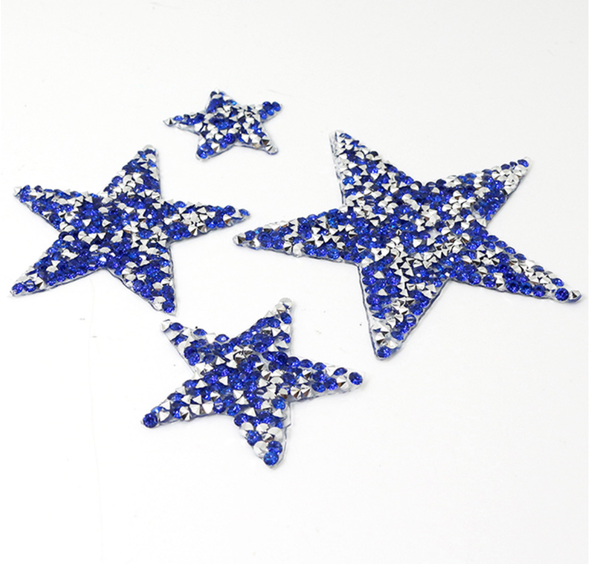 4,5cm Strass Stern Glitzer AB Patches zum Aufbügeln DIY Bügelbild für Kleidung