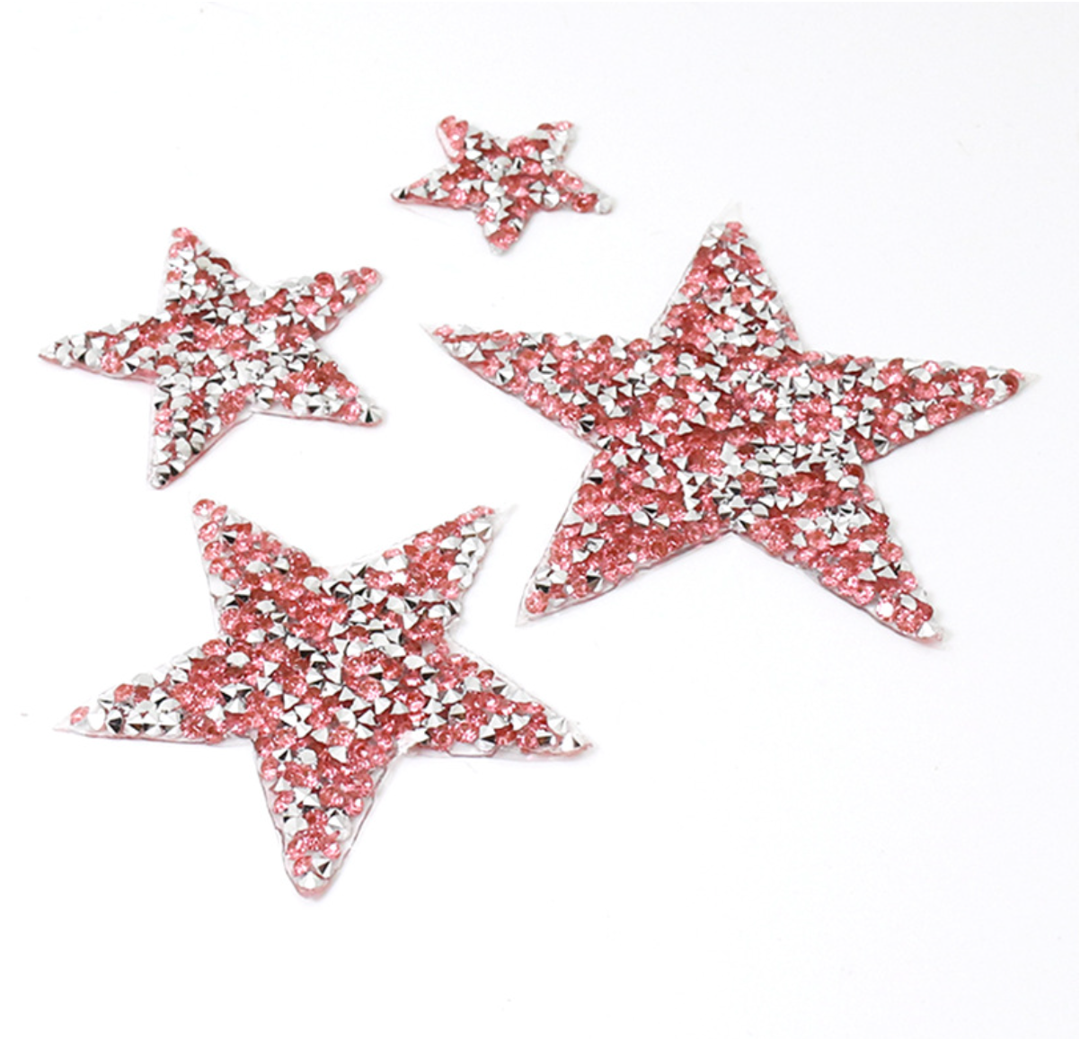 4,5cm Strass Stern Glitzer AB Patches zum Aufbügeln DIY Bügelbild für Kleidung