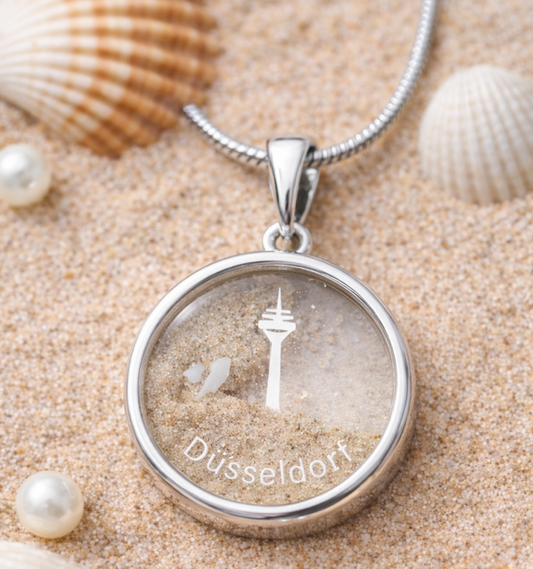 DUR Silber Schmuck Anhänger mit Sand Perlen Düsseldorf Exklusiv P3920 Neu