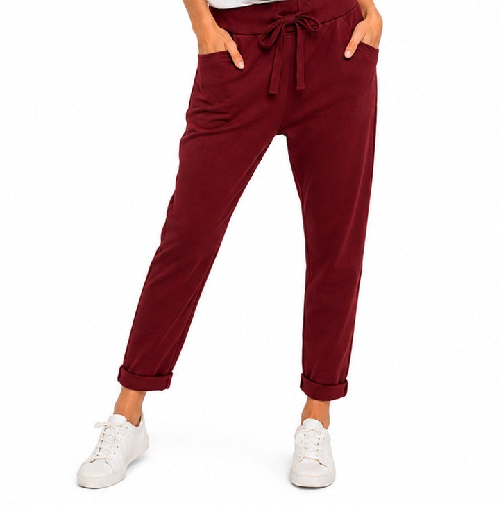 Wendy Trendy Damen Jogpants Jogger Baggy Hose Baumwolle Made in Italy S-XXL