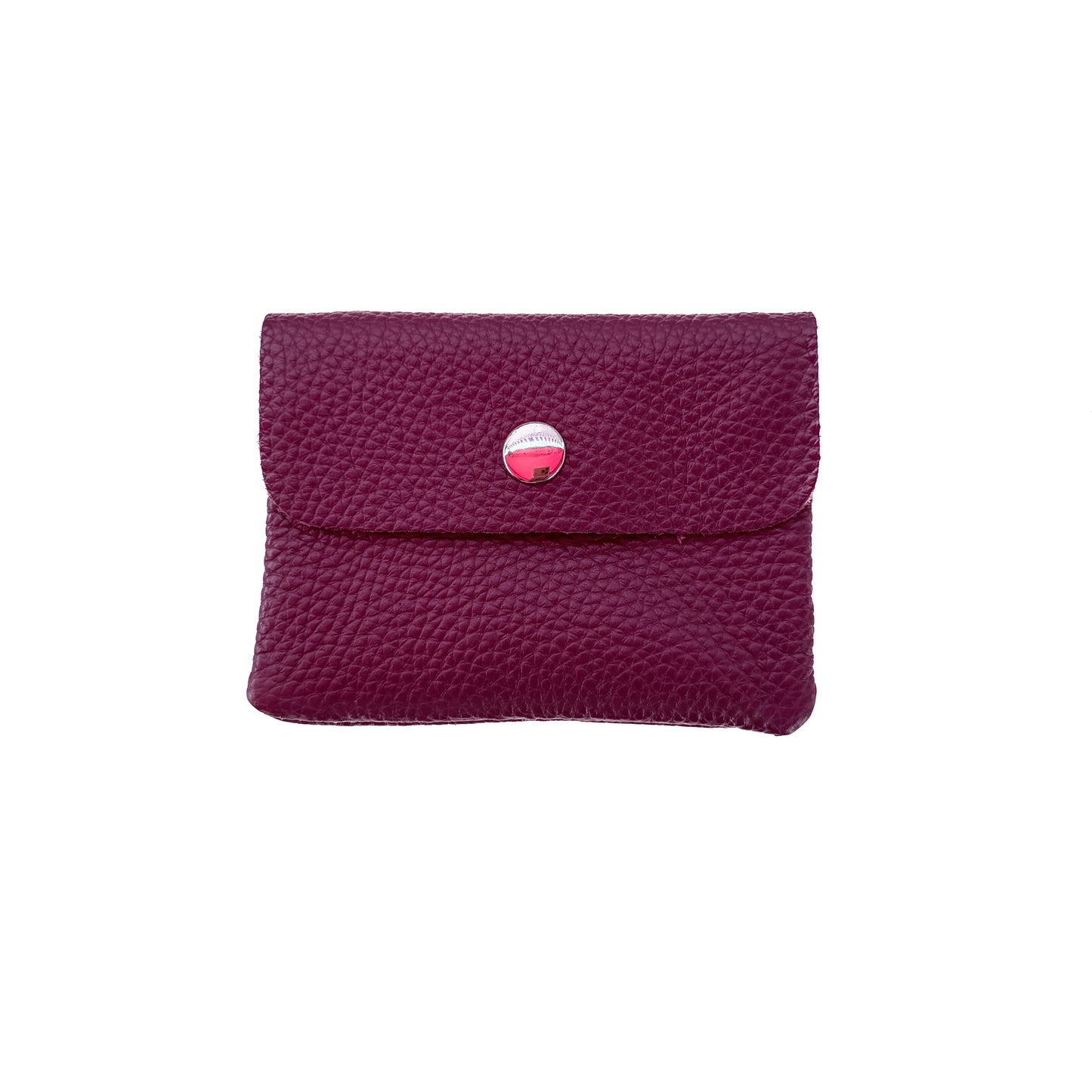 Damen Mini Geldbörse Echtleder Made in Italy 30+ Farben Münzfach Portemonnaie