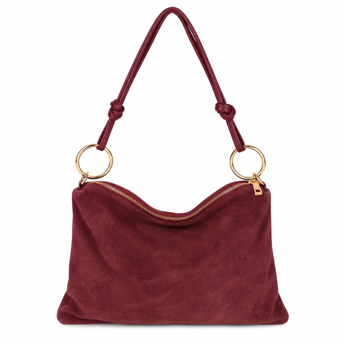Damen Wildleder Schultertasche Echtleder S-L Made in Italy Crossbody Handtasche Tasche