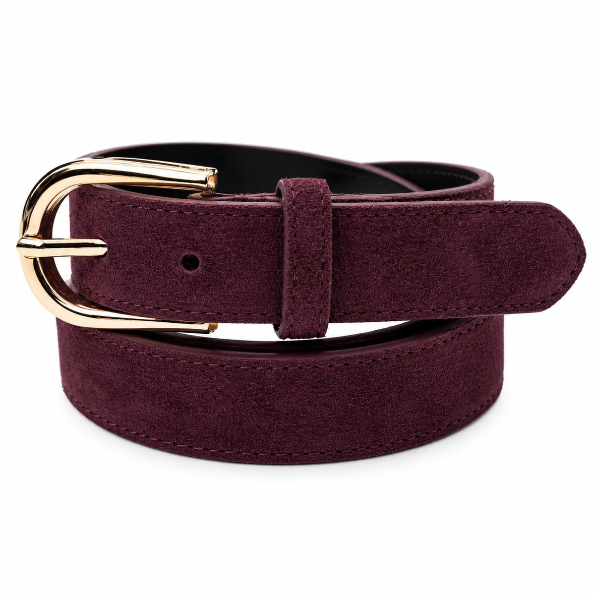 Damen Gürtel mit Wildleder-Oberfläche 3 cm Made in Italy Silber/Gold 85–100 cm