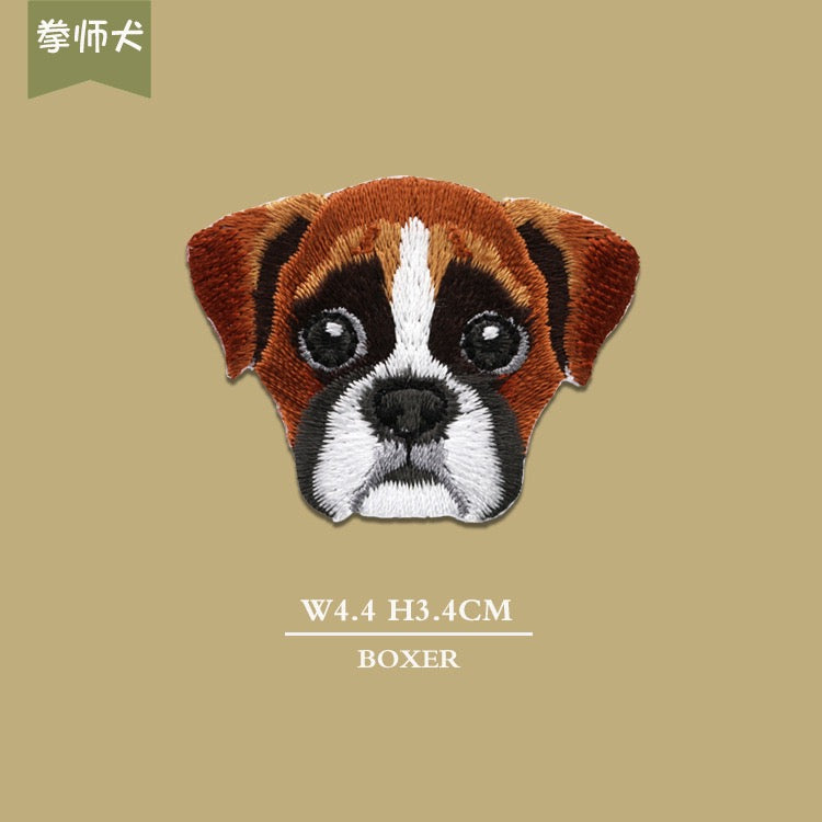 Hunde Aufnäher zum Aufbügeln | Patch Bügelbild | 16 Hunderassen für Kleidung, Tasche, Jeans