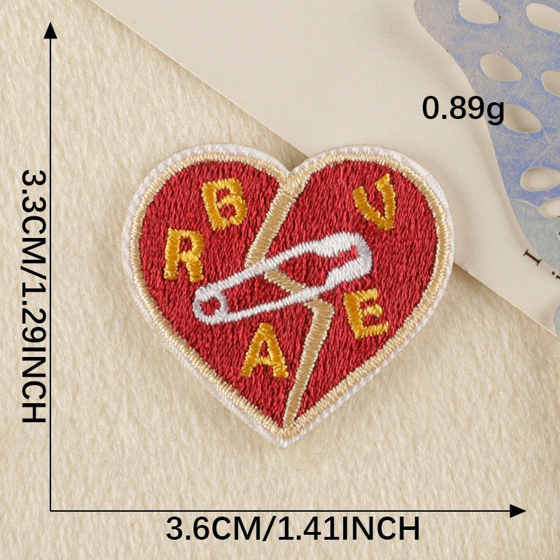 Herz XS Stickerei Selbstklebend Patch Sticker Motivwahl 4er 8er 16er Set DIY Handyhülle
