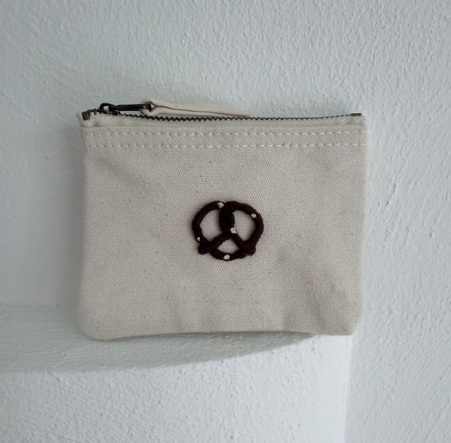 Handgestickte Baumwoll-Geldbörse XS – Herz, Stern, Blume uvm. – Unikat & Geschenk