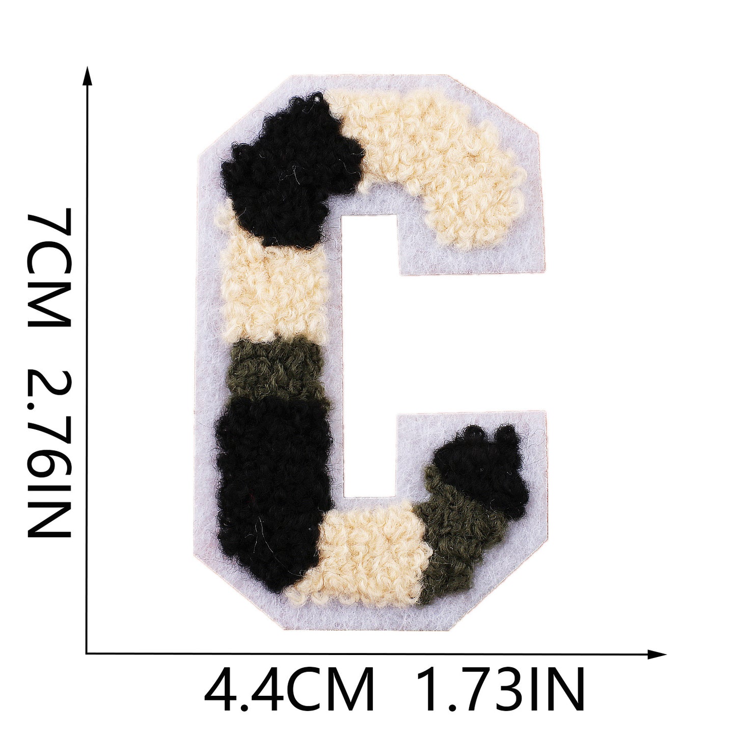 Camouflage Buchstaben A–Z Chenille Aufnäher | Zum Aufbügeln oder Annähen | 7 cm DIY Patch
