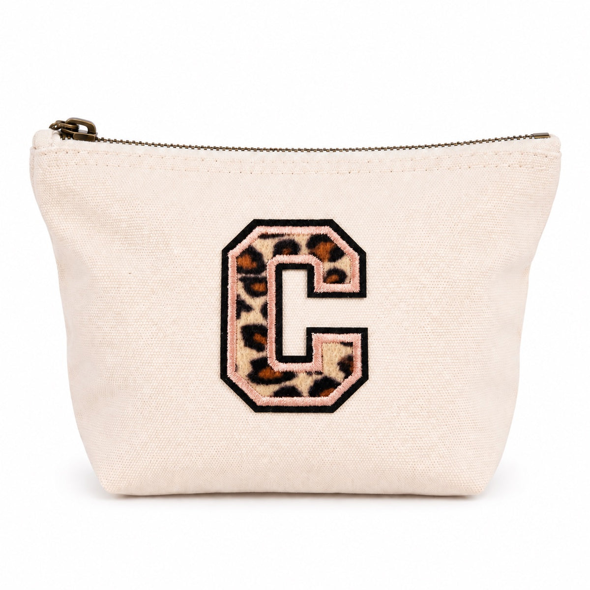 Leo Initiale Beige Kosmetiktasche S • A–Z • Reise & Geschenkidee Buchstaben