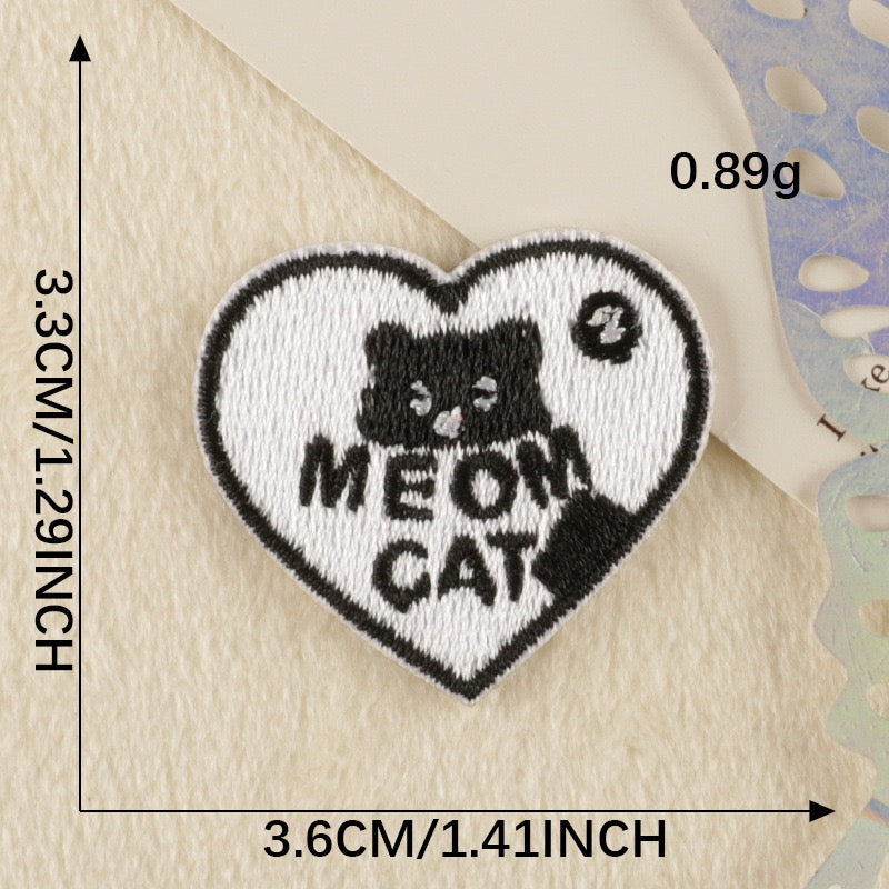 Herz XS Stickerei Selbstklebend Patch Sticker Motivwahl 4er 8er 16er Set DIY Handyhülle
