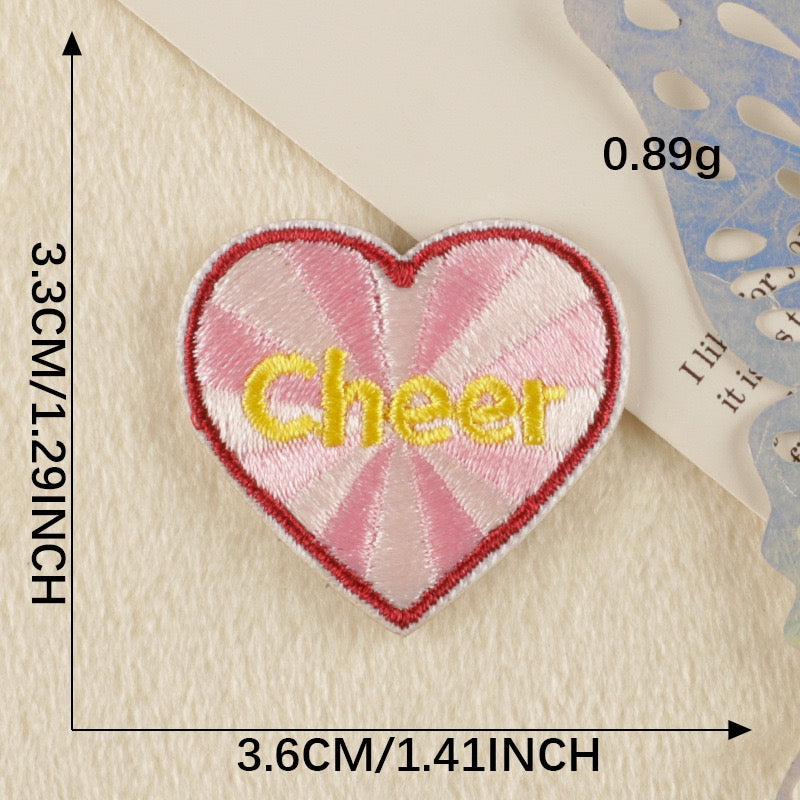 Herz XS Stickerei Selbstklebend Patch Sticker Motivwahl 4er 8er 16er Set DIY Handyhülle