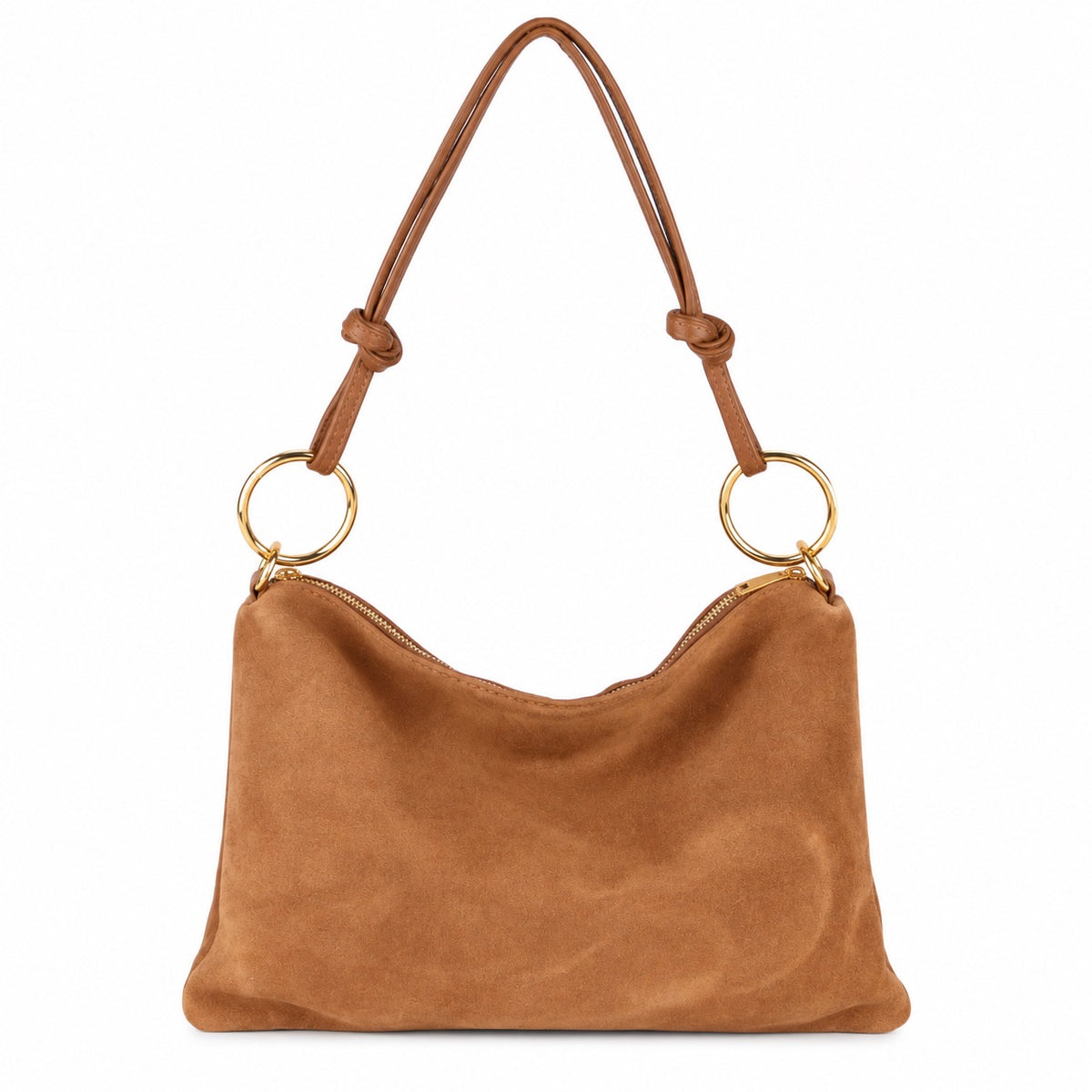 Damen Wildleder Schultertasche Echtleder S-L Made in Italy Crossbody Handtasche Tasche