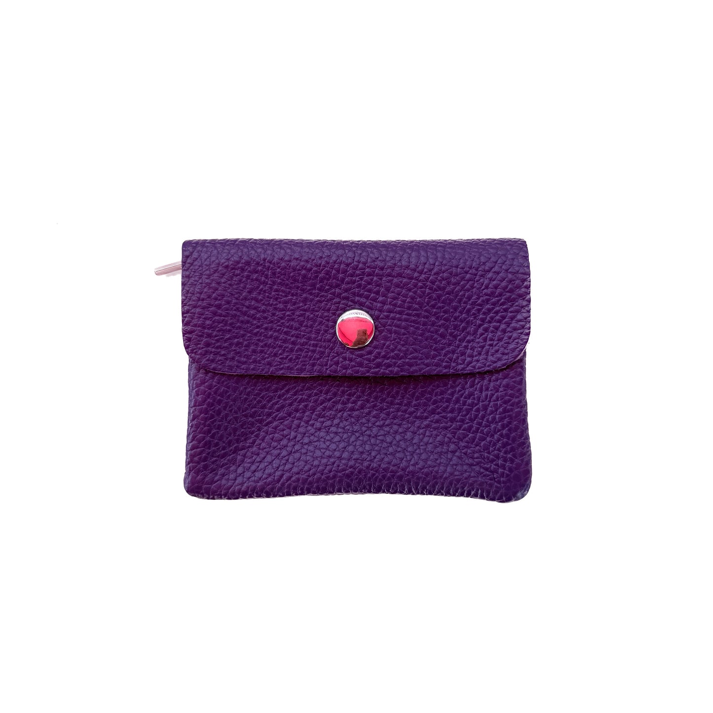Damen Mini Geldbörse Echtleder Made in Italy 30+ Farben Münzfach Portemonnaie