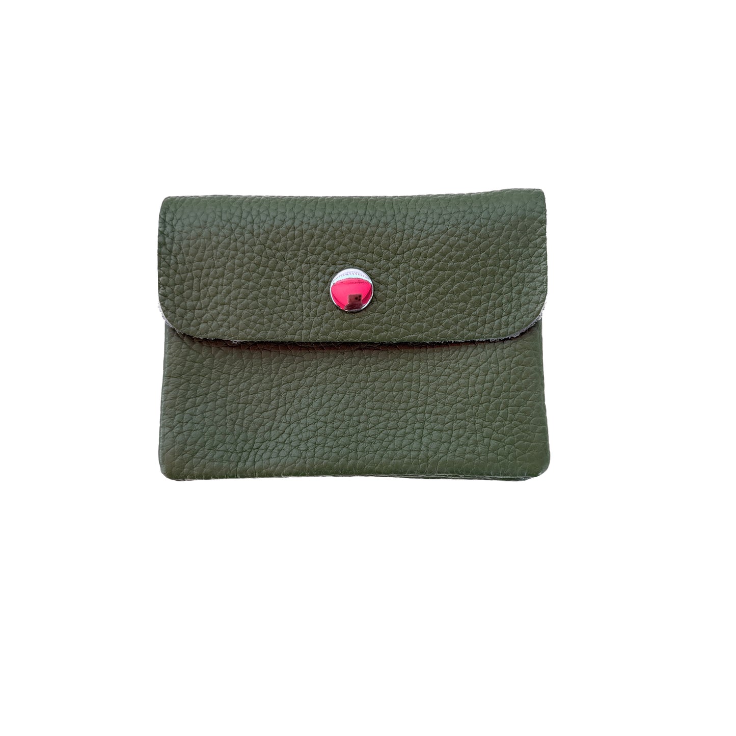 Damen Mini Geldbörse Echtleder Made in Italy 30+ Farben Münzfach Portemonnaie